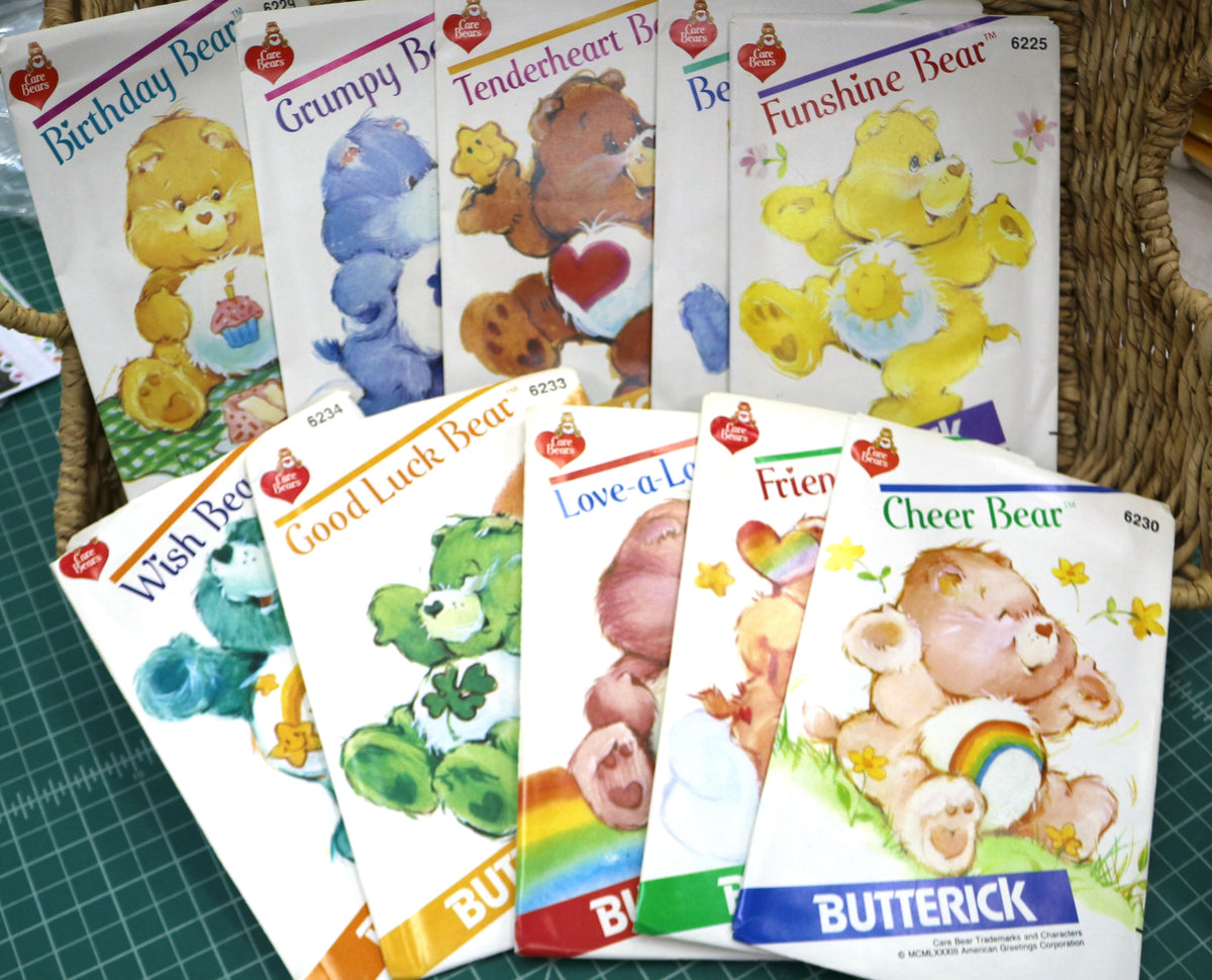 Butterick Care Bear Sewing Pattern Complete Set