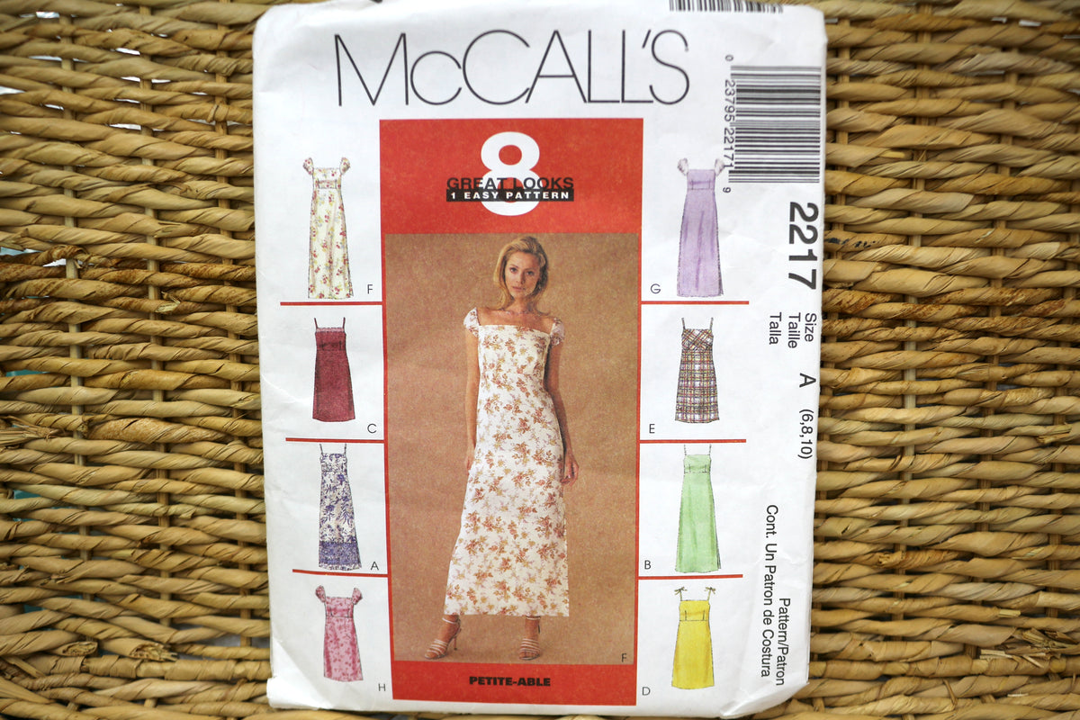 McCalls 2217 Misses Dress Sewing Pattern size 6-10