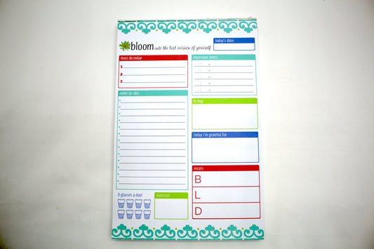 Bloom Daily Notepad, Habit Tracker, To-Do List