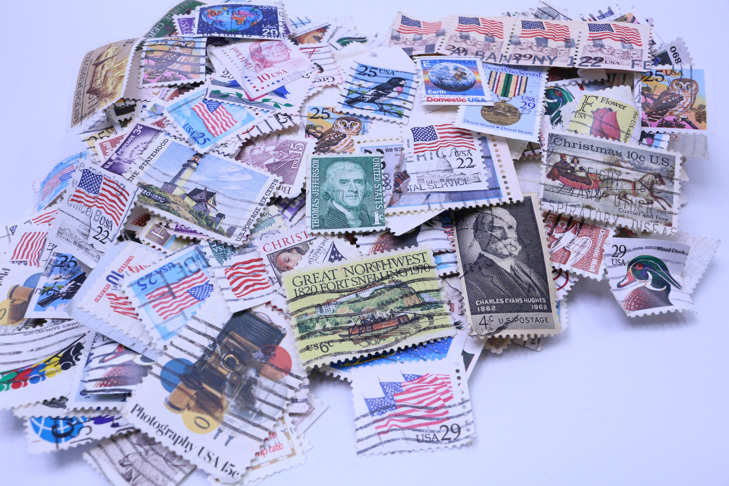 25- Vintage Used Stamps - Canceled Stamps - Junk Journal Supply - Journaling Supplies - Vintage Ephemera