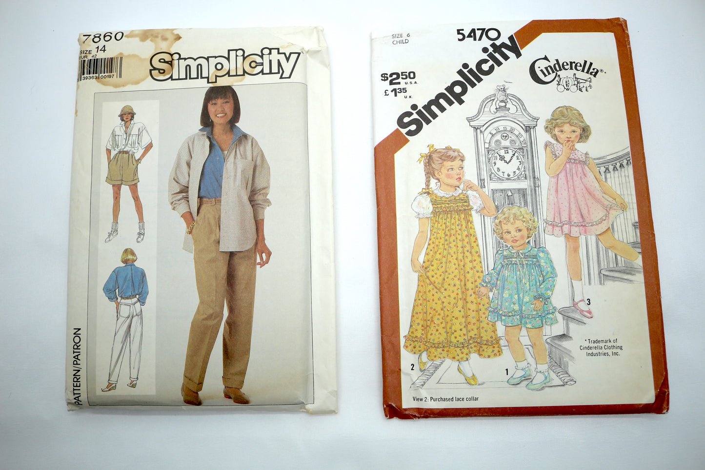 Simplicity 7860 Womens Pants & Tops Sewing Pattern OR Simplicity 5470 Cinderella Style Dress