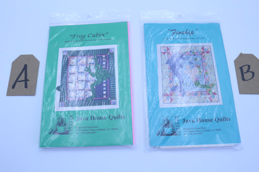 Java House Quilts Frog Cabin or Finship Quilt Pattern PK151