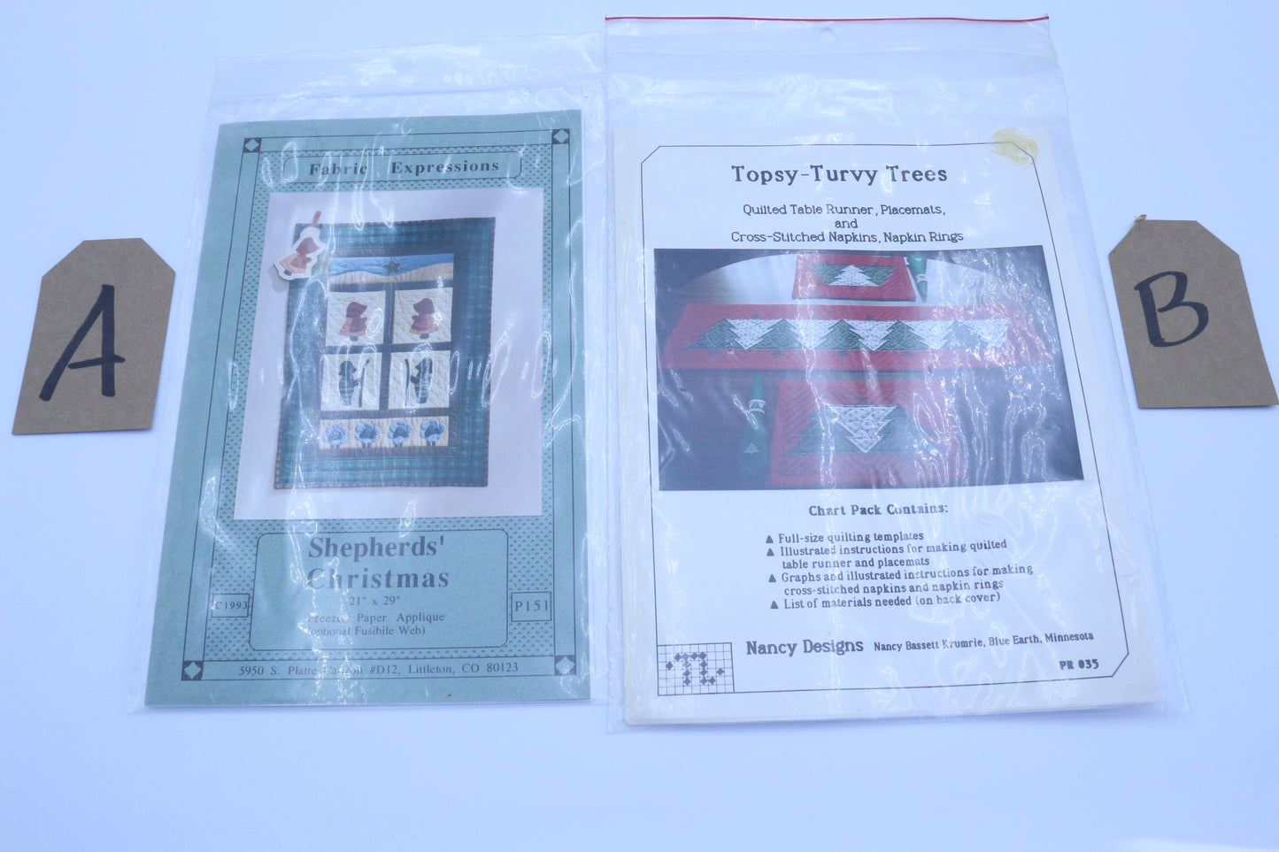 Shepards Christmas Quilt Pattern or Topsy Turvy Trees Table Runner Pattern PK154