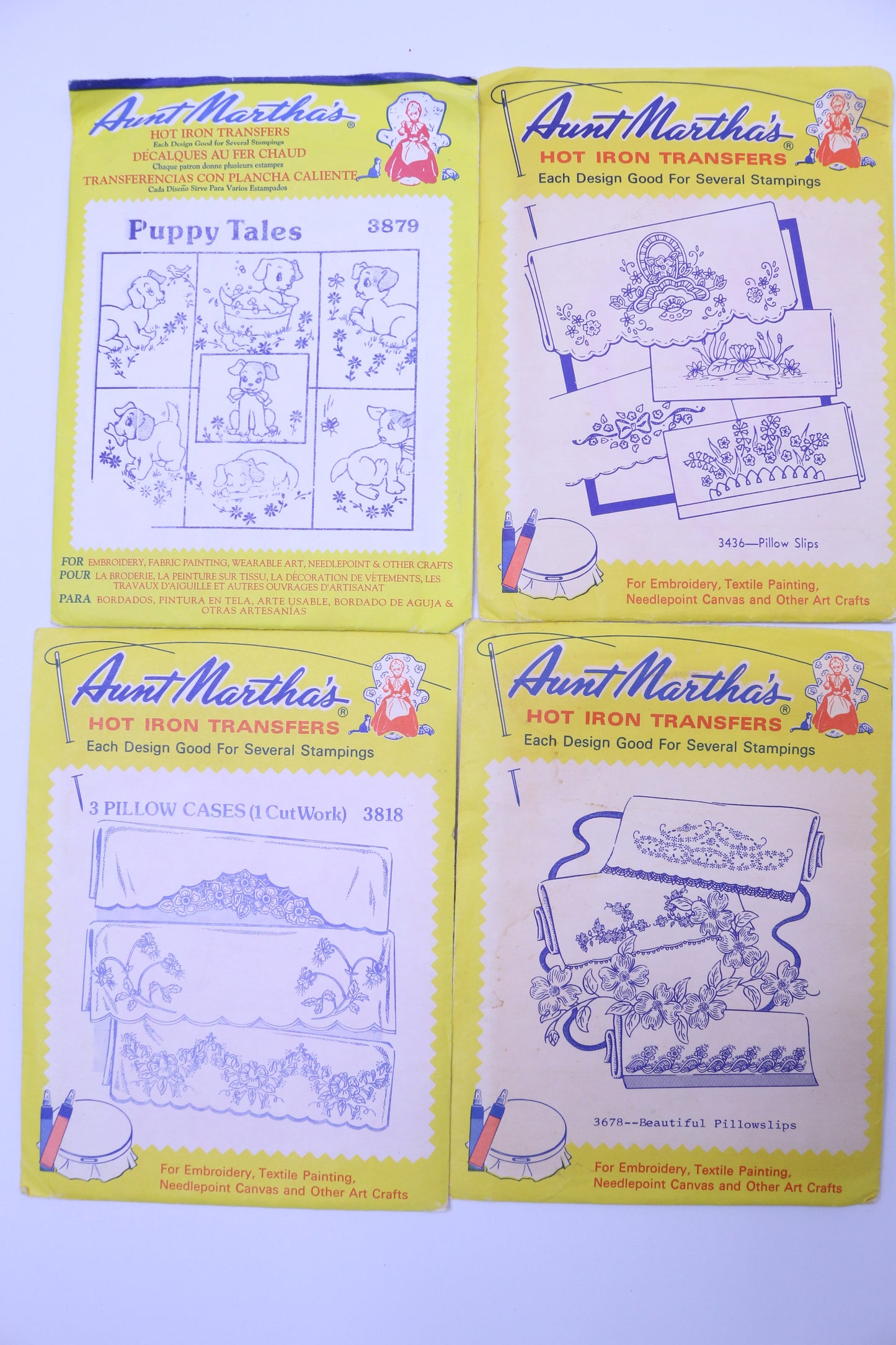 Aunt Marthas Embroidery Patterns 3879 or 3436 or 3678 or 3818