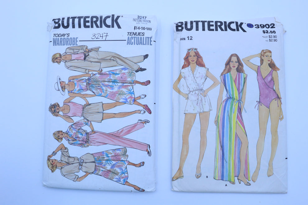 Butterick 3247 Womens Clothes Sewing Pattern or Butterick 3902 Swim Co ...