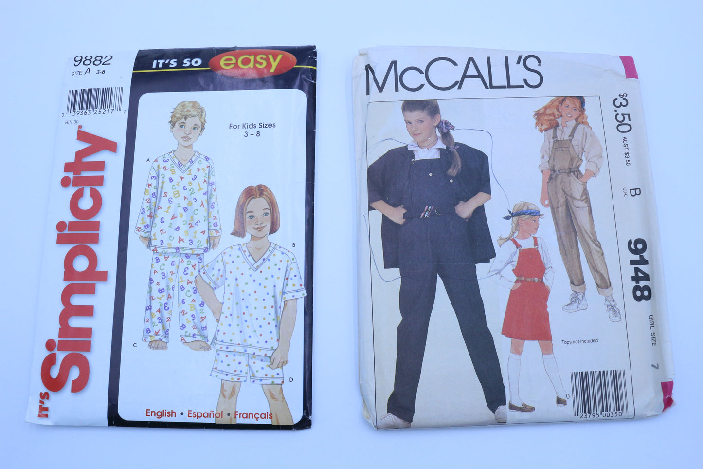 McCall's 9158 Sewing Pattern or Simplicity 9882 Sewing Pattern