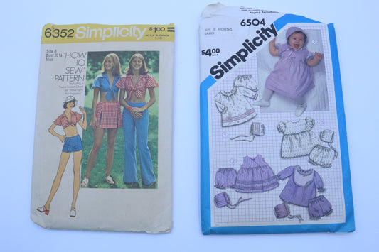 Simplicity 6352 Sewing Pattern or Simplicity 6504 Sewing Pattern