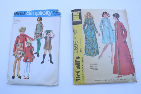 Simplicity 8998 Sewing Pattern or McCalls 2696 Sewing Pattern
