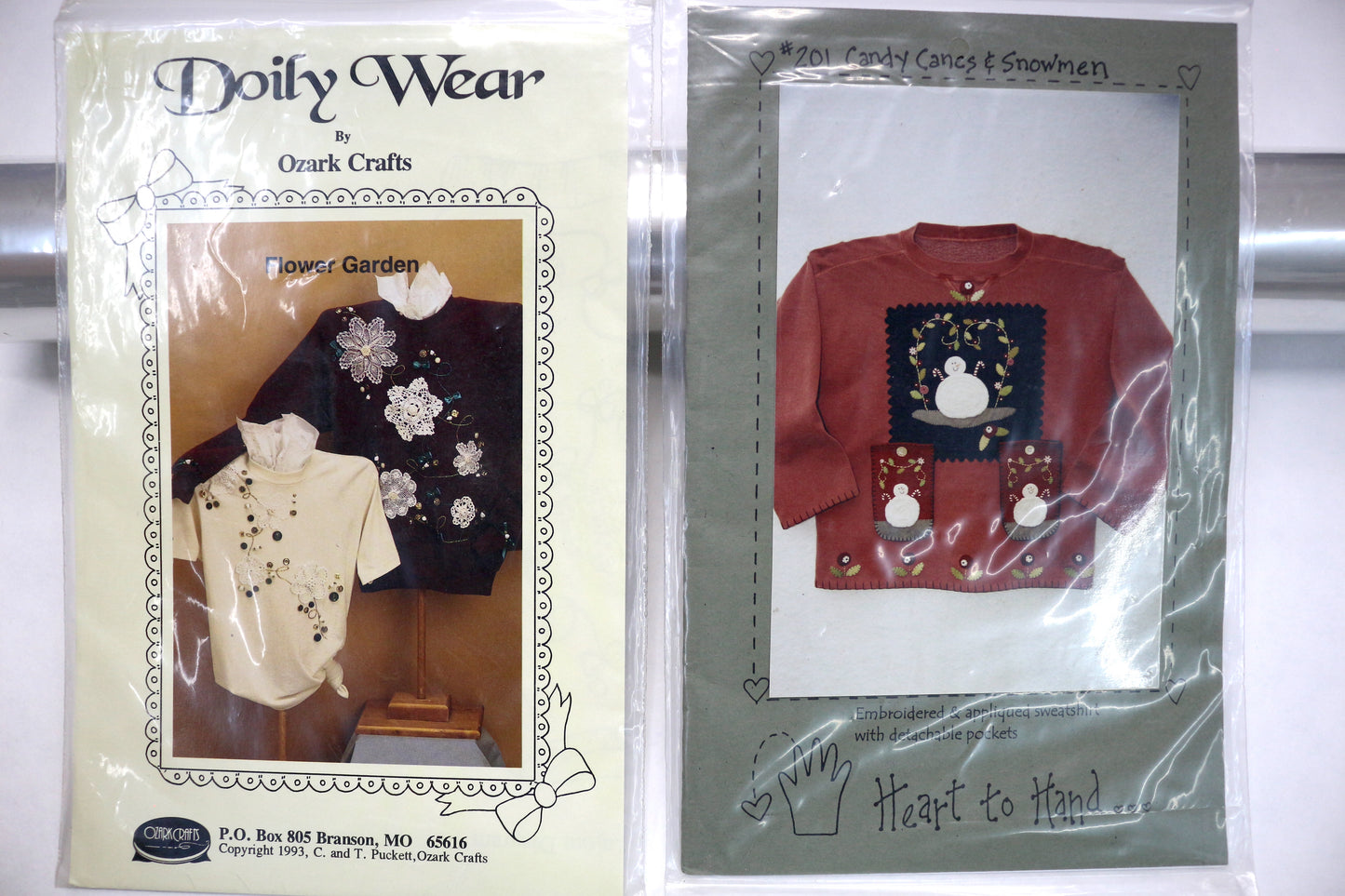 Doily Wear or Heart to Hand #201 Candy Candy Cane & Snowmen Pattern