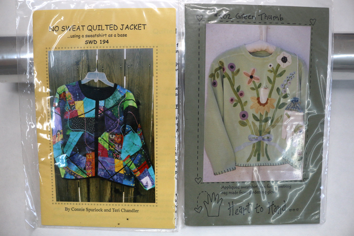 No Sweat Quilted Jacket Pattern or Heart to Hand Green Thumb Pattern