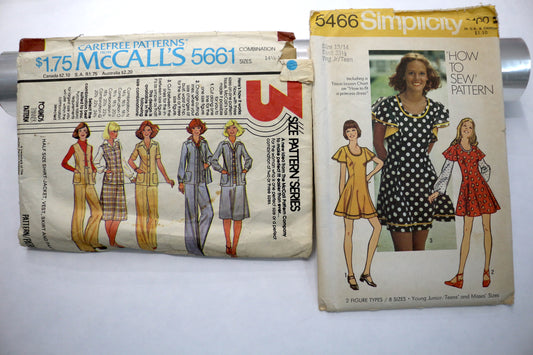 McCalls 5661 Sewing Pattern or Simplicity 5466 Sewing Pattern