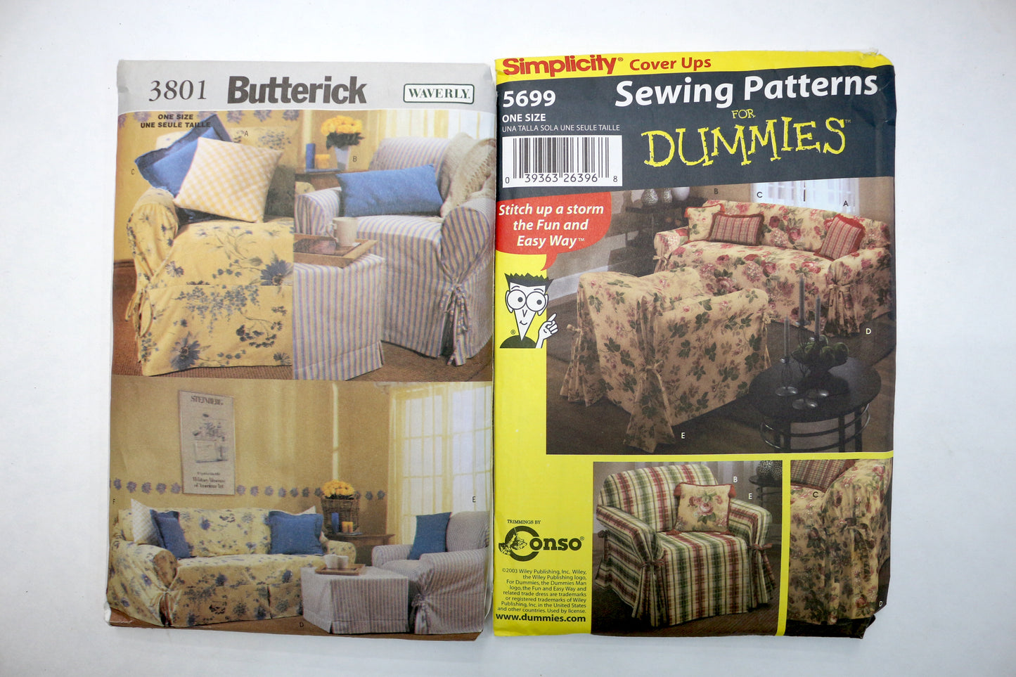 Butterick 3801 Home Decor Sewing Pattern or Simplicity Sewing for Dummies 5699 Home Decor Sewing Pattern