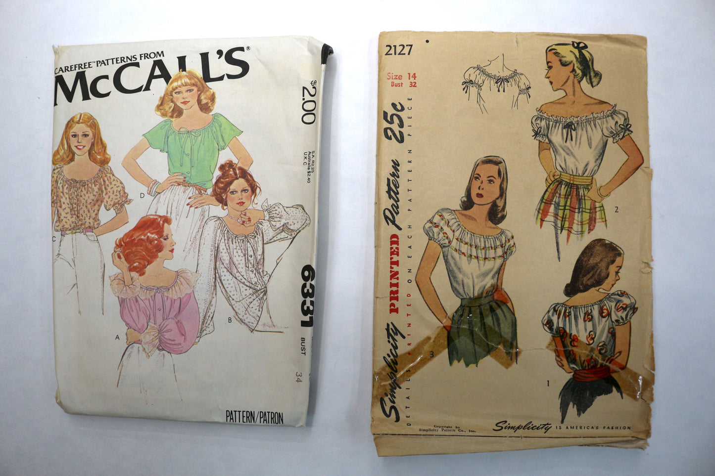 McCalls 6331 Sewing Pattern or Simplicity 2127 Sewing Pattern