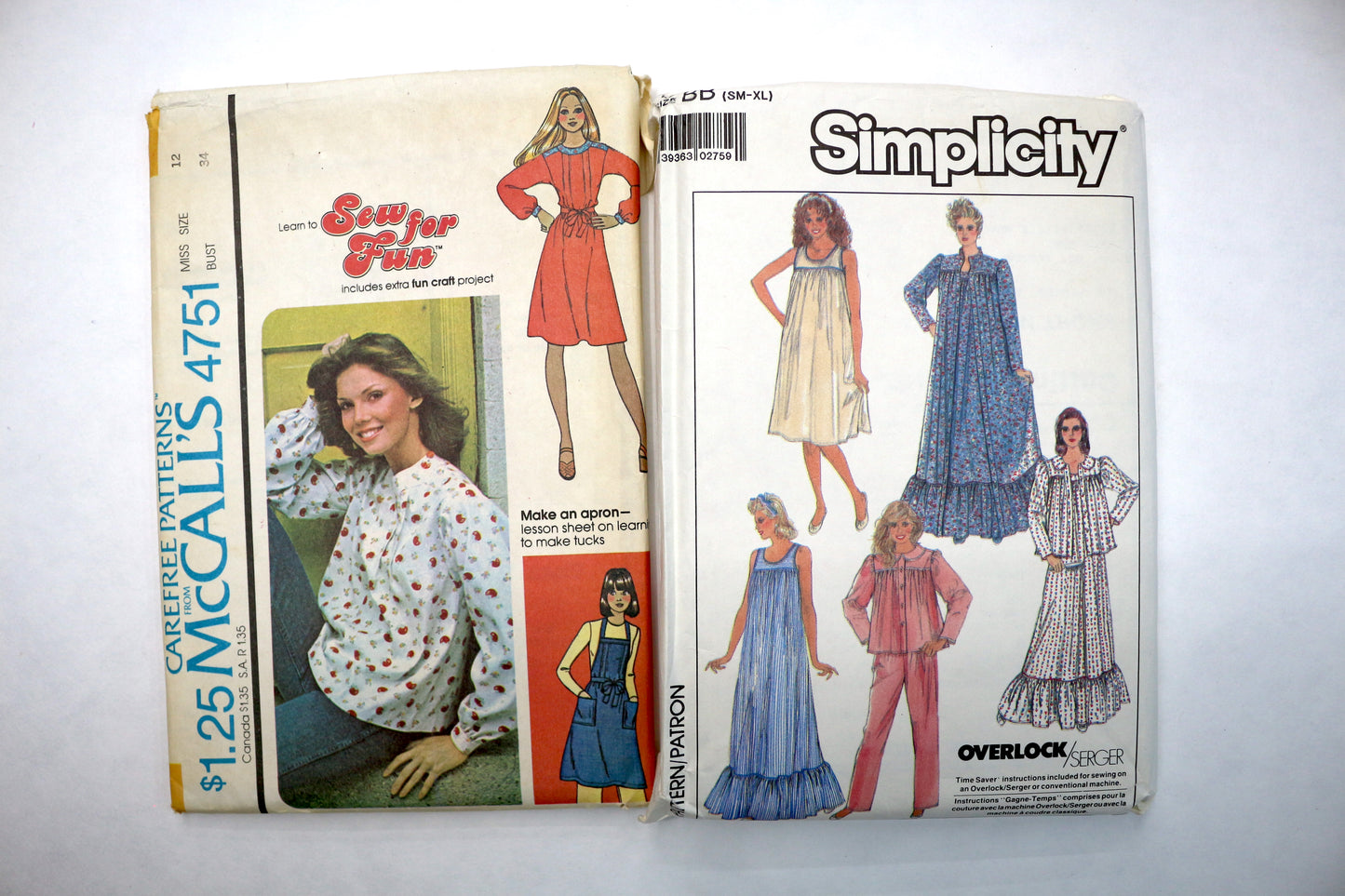 McCalls 4751 Sewing Pattern or Simplicity 8319 Sewing Pattern