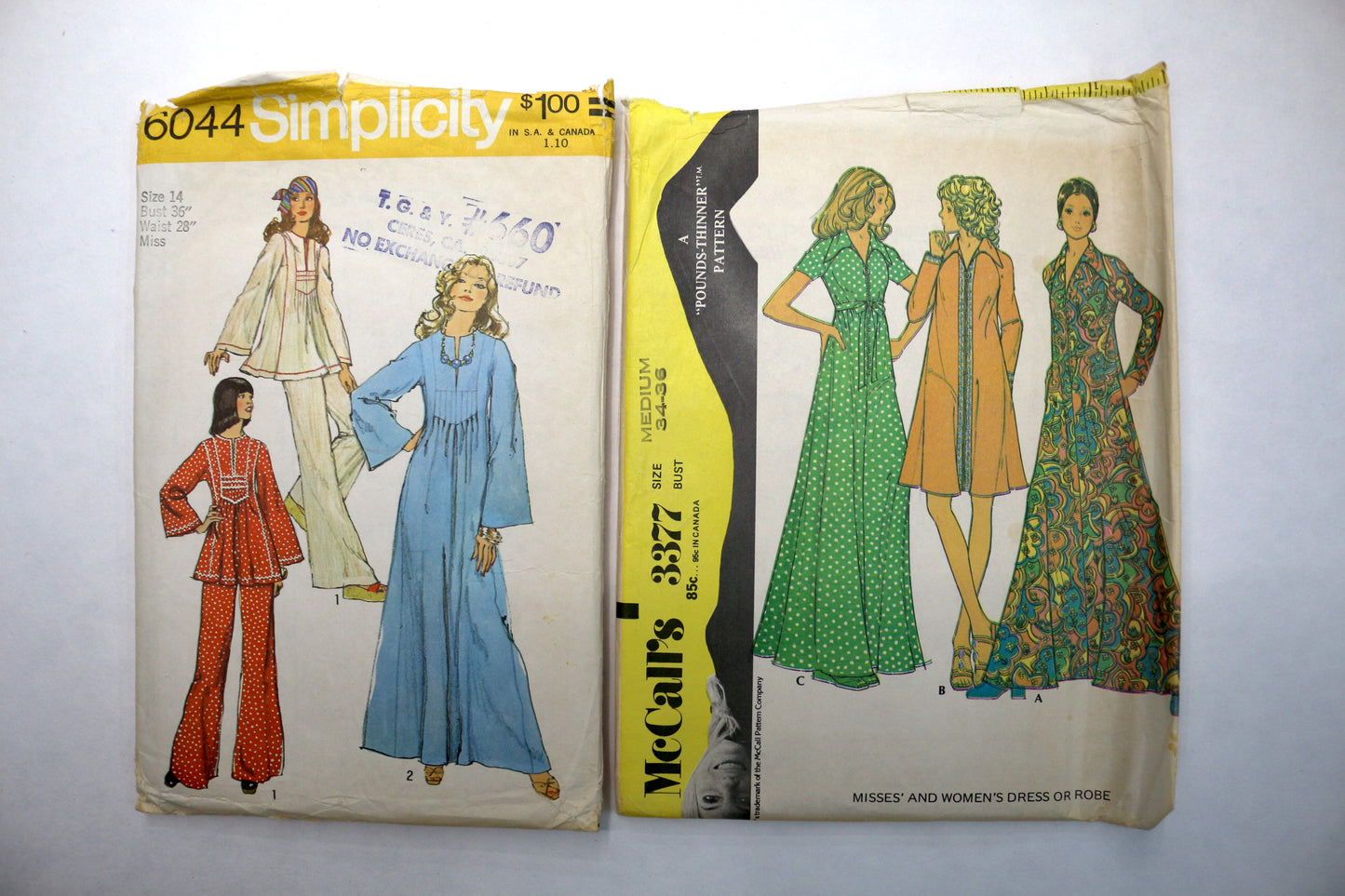 Simplicity 6044 Sewing Pattern or McCalls 3377 Sewing Pattern