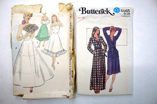 Butterick 5165 Robe Sewing Pattern or McCalls 8728 Misses Petticoat & Camisole Sewing Pattern