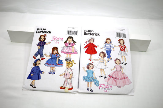 Butterick 6150 Retro Doll Dress Pattern or Butterick 6000 Retro Doll Dress Pattern