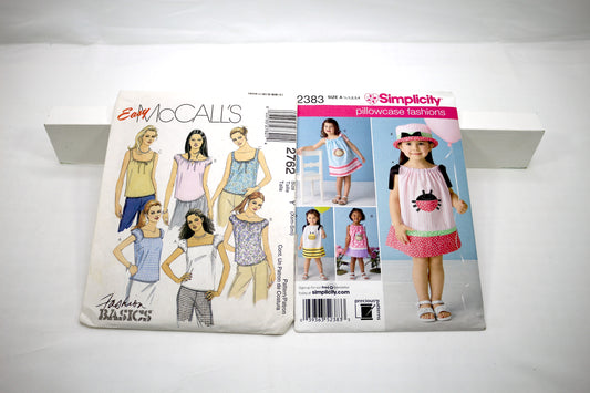 McCalls 2762 Womens Shirt Pattern or Simplicity Pillowcase Fashion Sewing Pattern
