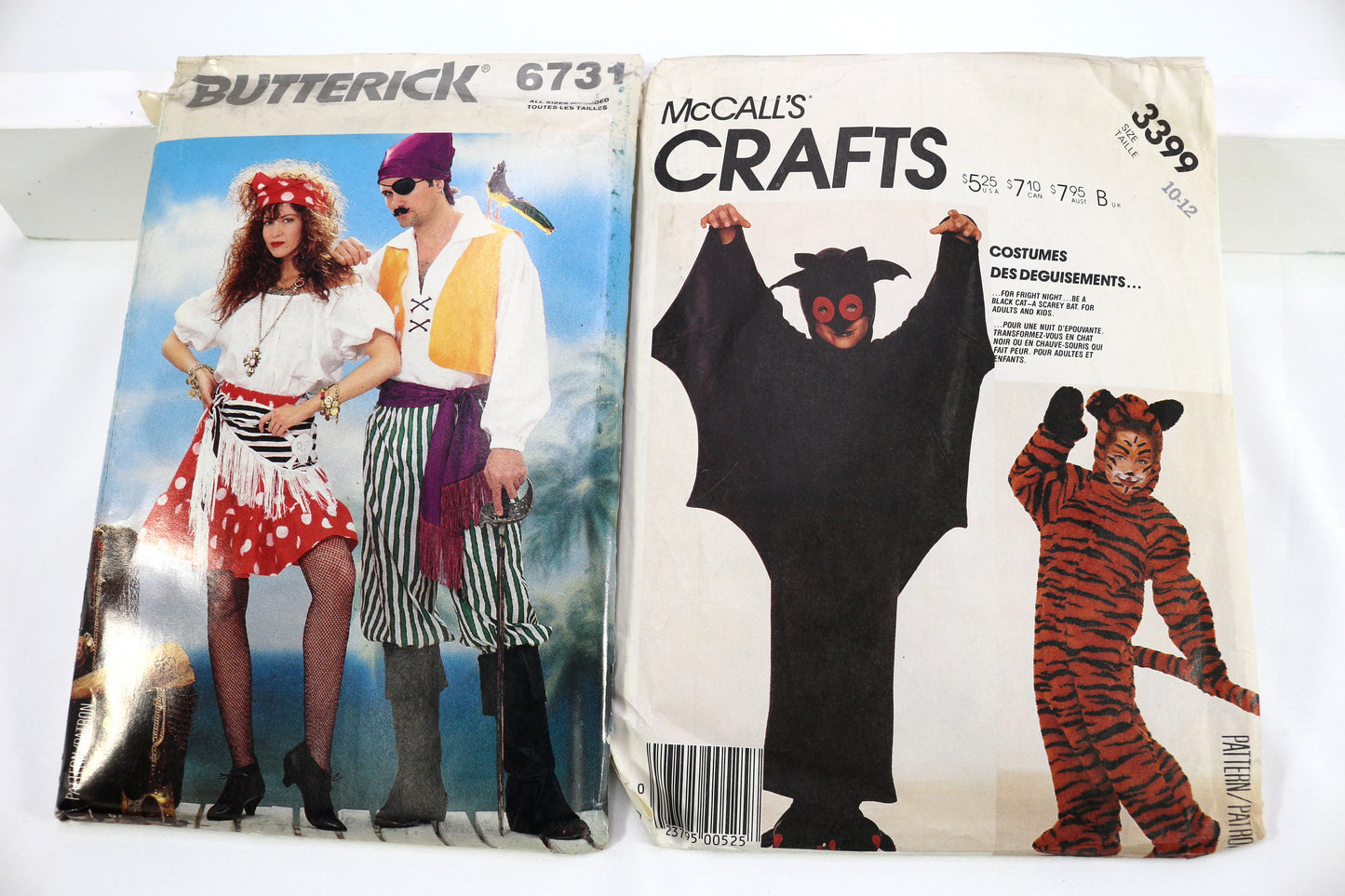 McCall's 3399 Costume Sewing Pattern or Butterick 6731 Pirate Costume Pattern