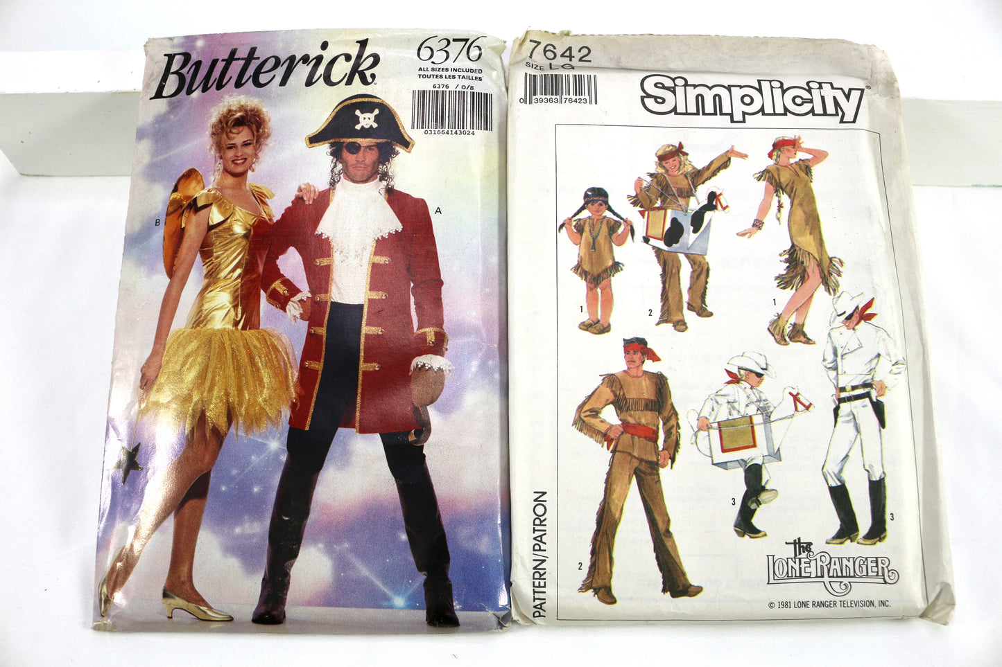 Butterick Pirate & Fairy Costume Sewing Pattern or Simplicity 7642 Lone Ranger Costume Sewing Pattern