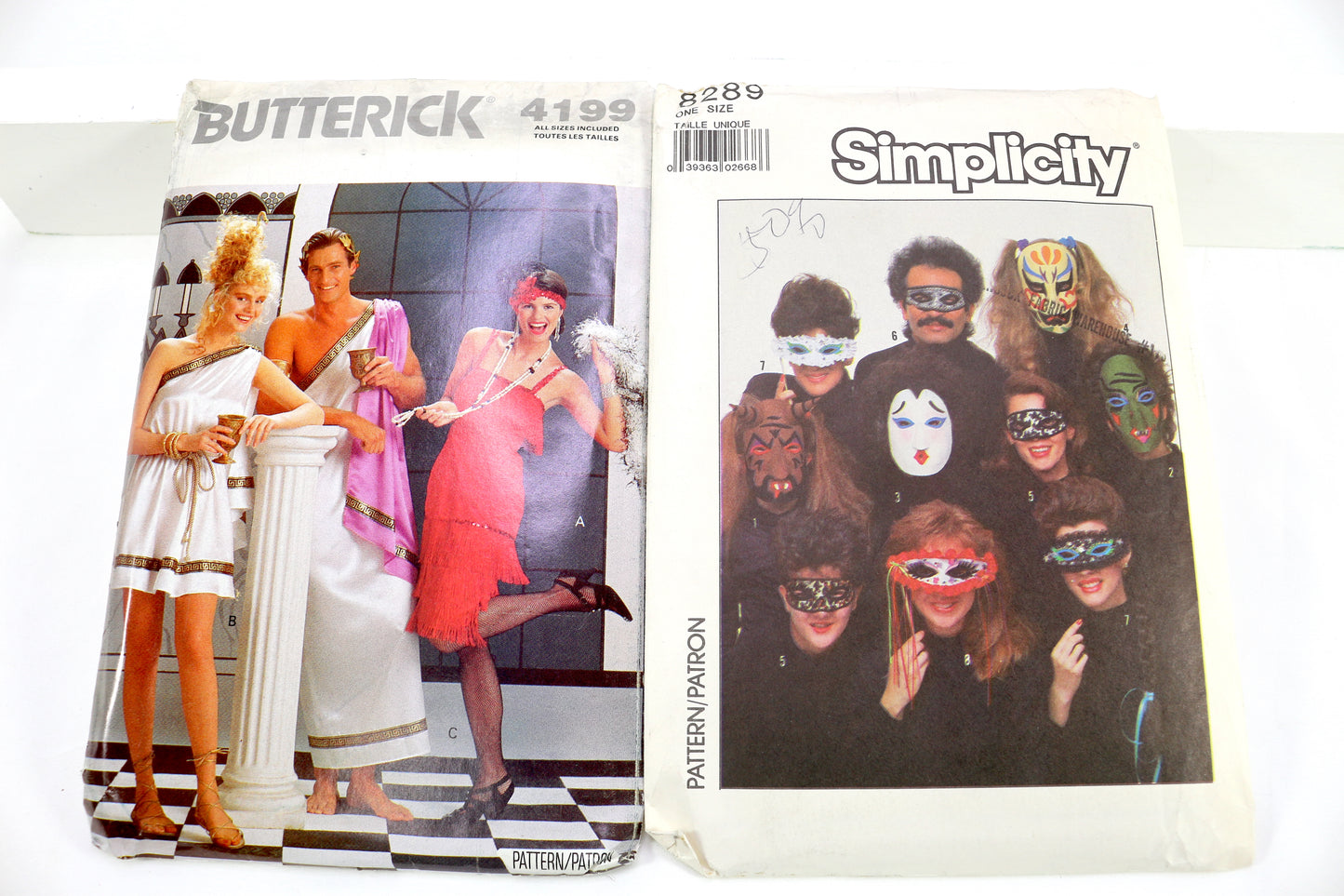 Butterick 4199 Adult Costume Sewing Pattern or Simplicity 8289 Masks Sewing Pattern