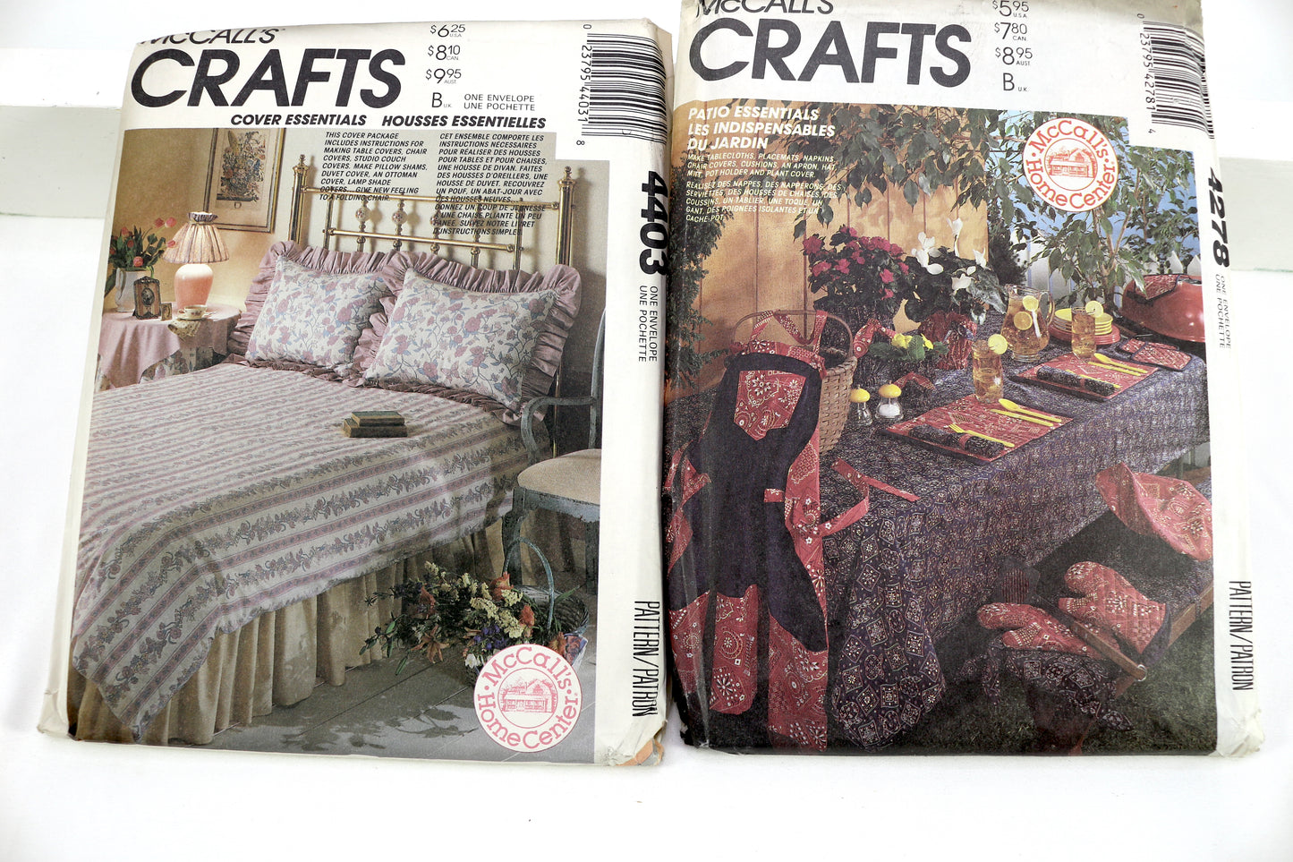 McCalls 4403 Home Essentials Sewing Pattern or McCalls 4278 Patio Essentials Sewing Pattern
