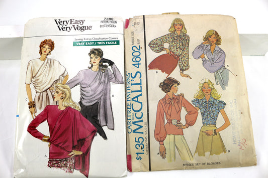 Vogue 7390 Womens Top Sewing Pattern or McCalls 4602 Womens Top Sewing Pattern