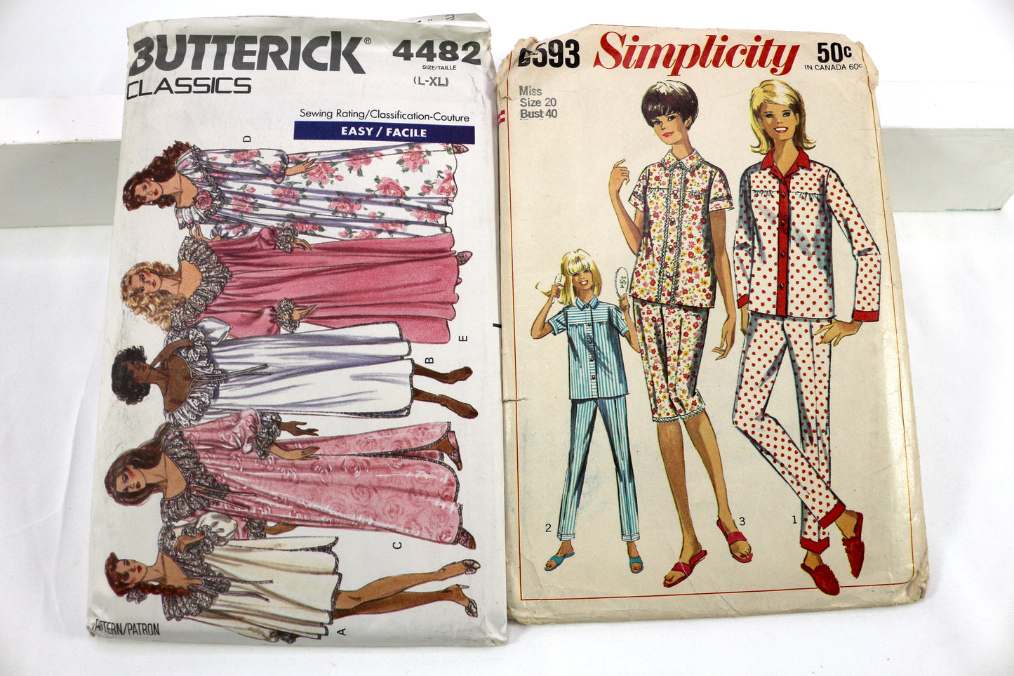 Butterick 4482 Caftan Sewing Pattern or Simplicity 6593 Pajama Sewing Pattern