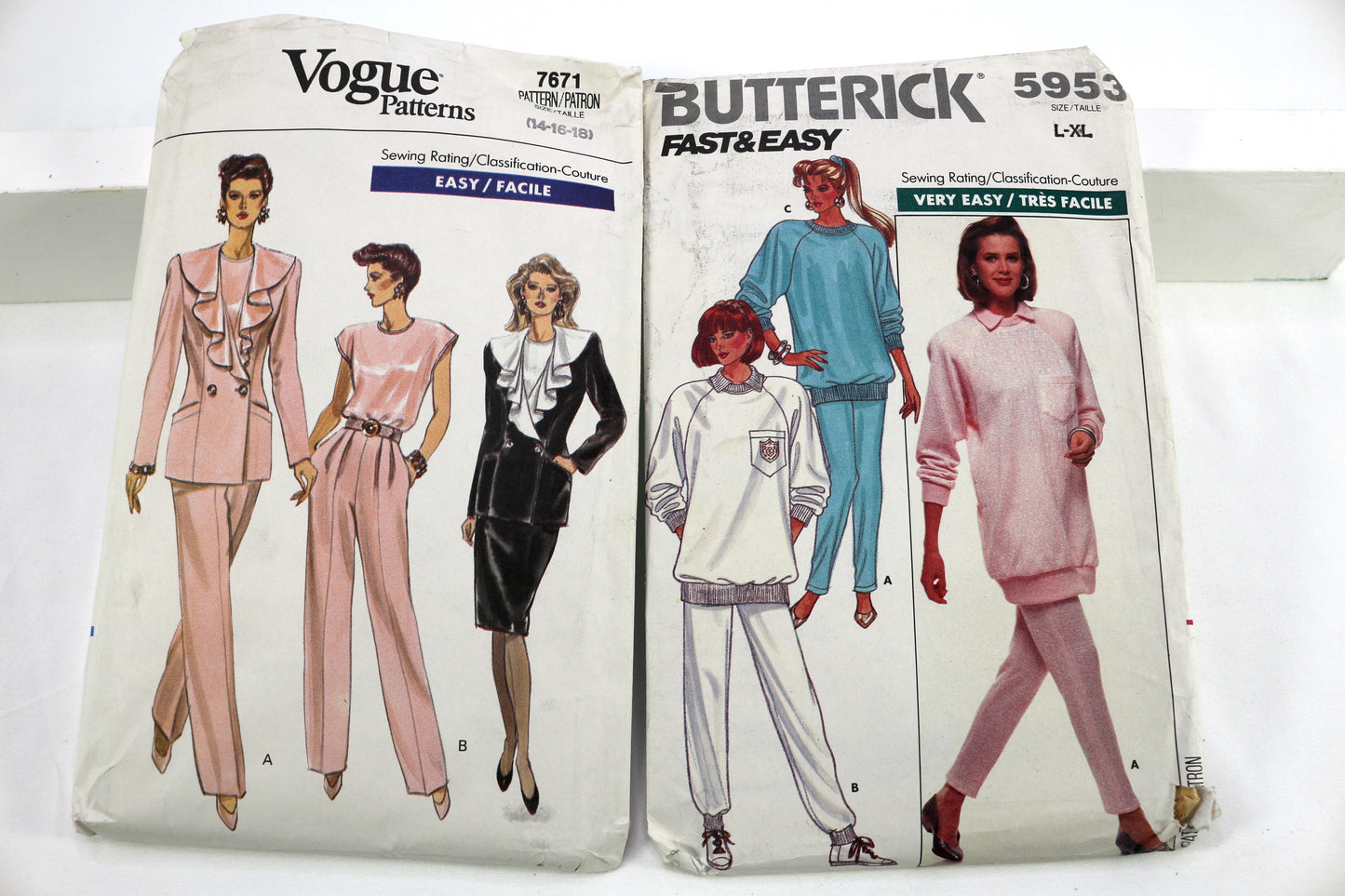Vogue 7671 Couture Womens Sewing Pattern or Butterick 5953 Petite Womens Top & Pants Sewing Pattern