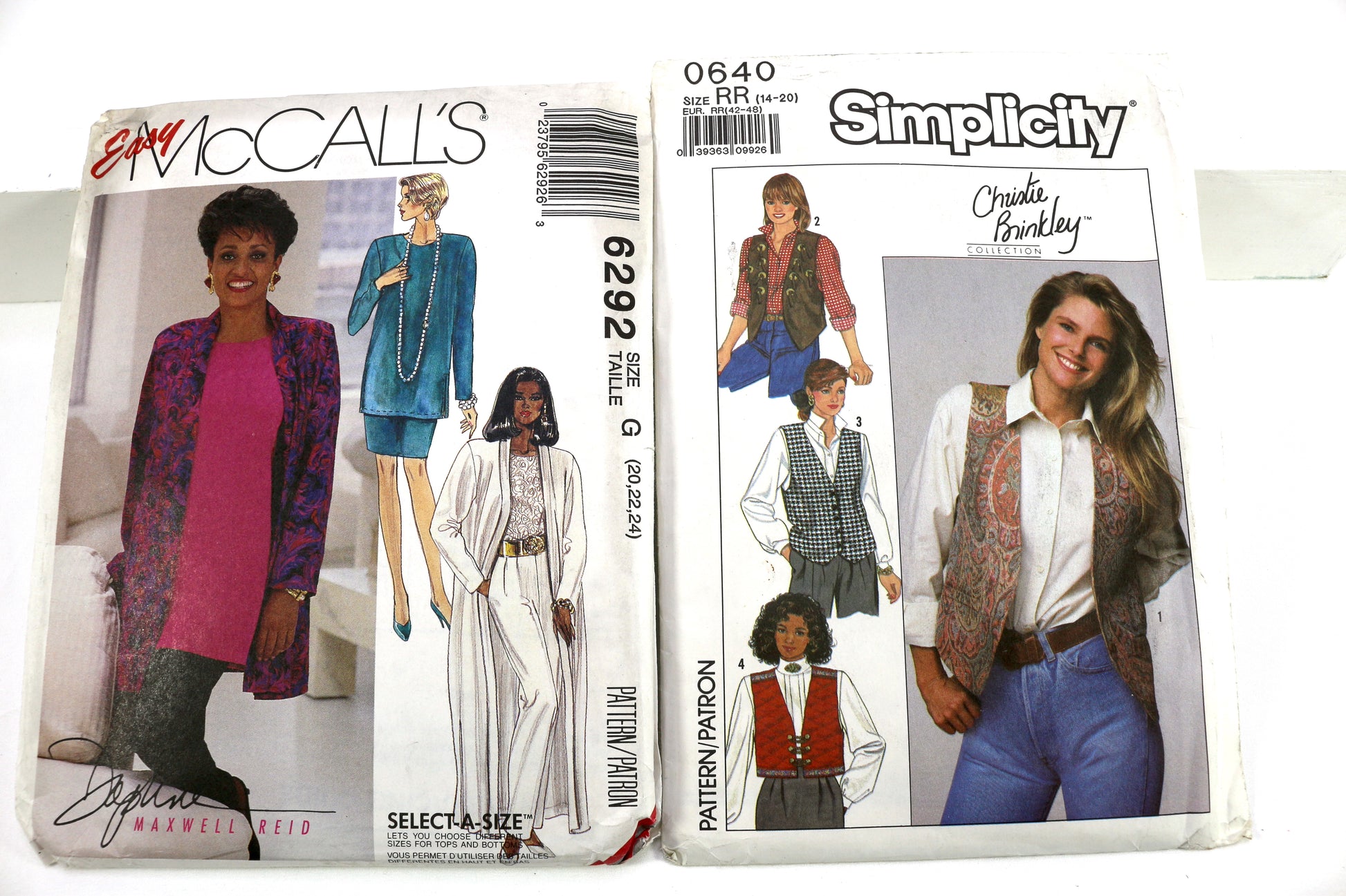 McCalls 6292 Cardigan Sewing Pattern or Simplicity 0640 Vest
