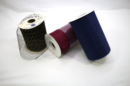 Variety of Tulle, Netting Rolls, Craft Supply