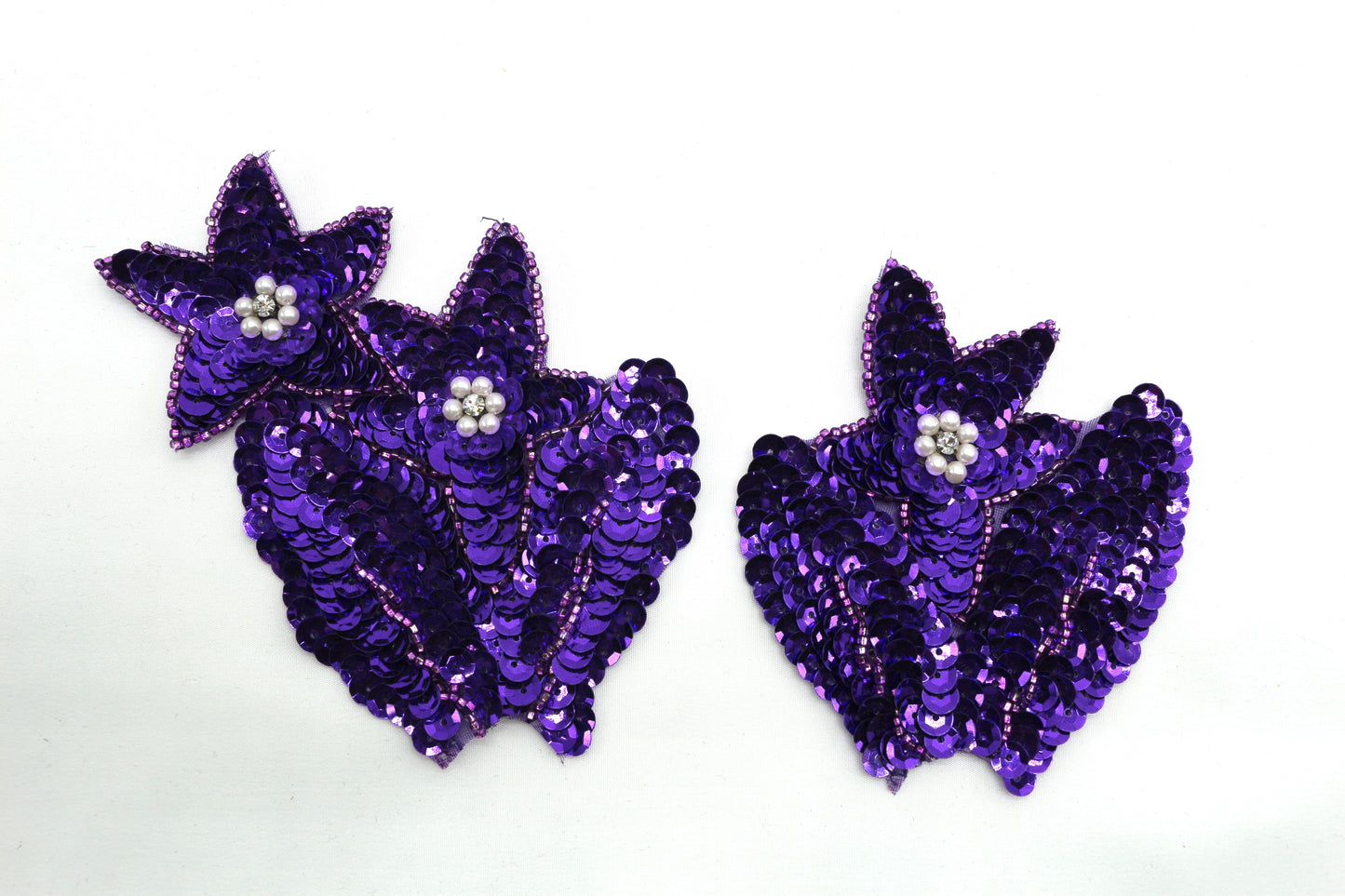 Purple Sequin Flower Applique & Patch