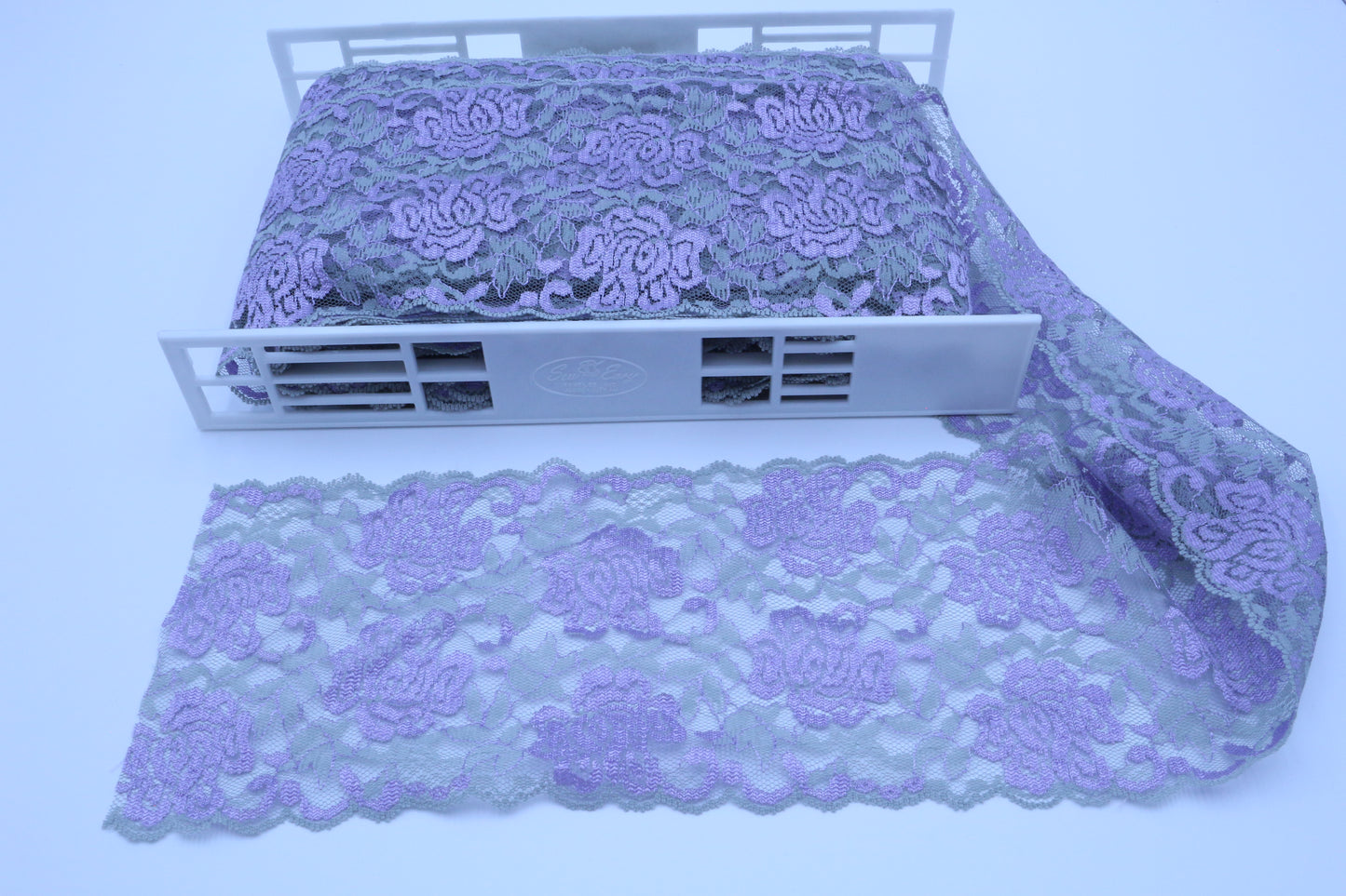 Purple & Gray Lace Trim 5.5" wide