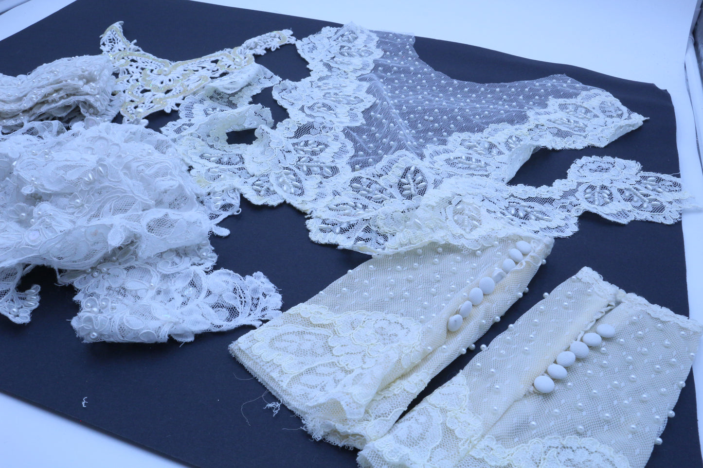 Sofia Richie Wedding Dress Remnants, Junk Journal Lace Bundle