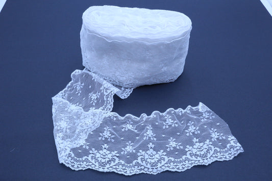 White Lace Sewing Trim 4.5" wide