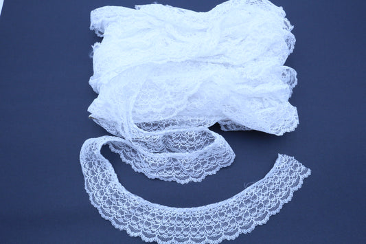 White Lace Sewing Trim 2"
