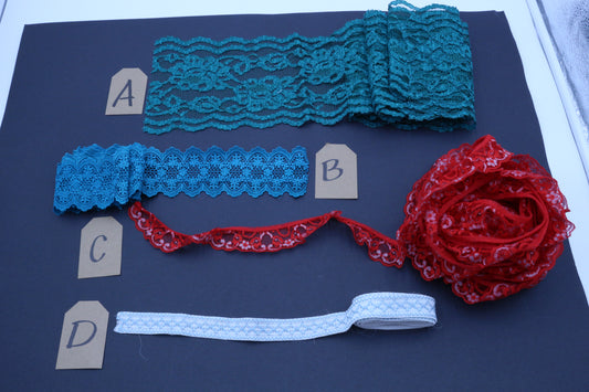 Colorful Lace Trims, Sewing Trims, Junk Journal Trims