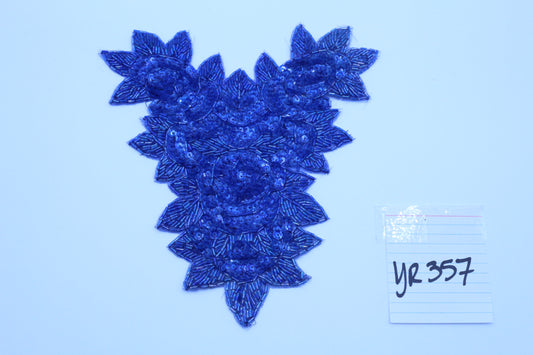 Beautiful Blue Sequin Applique, Patch