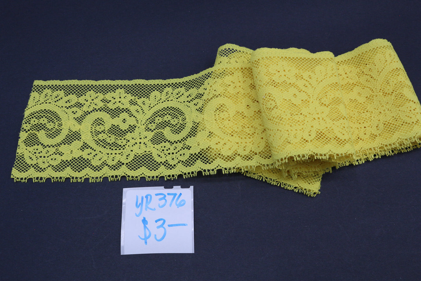 4" Yellow Sewing Trim 3 yds, Yellow Lace