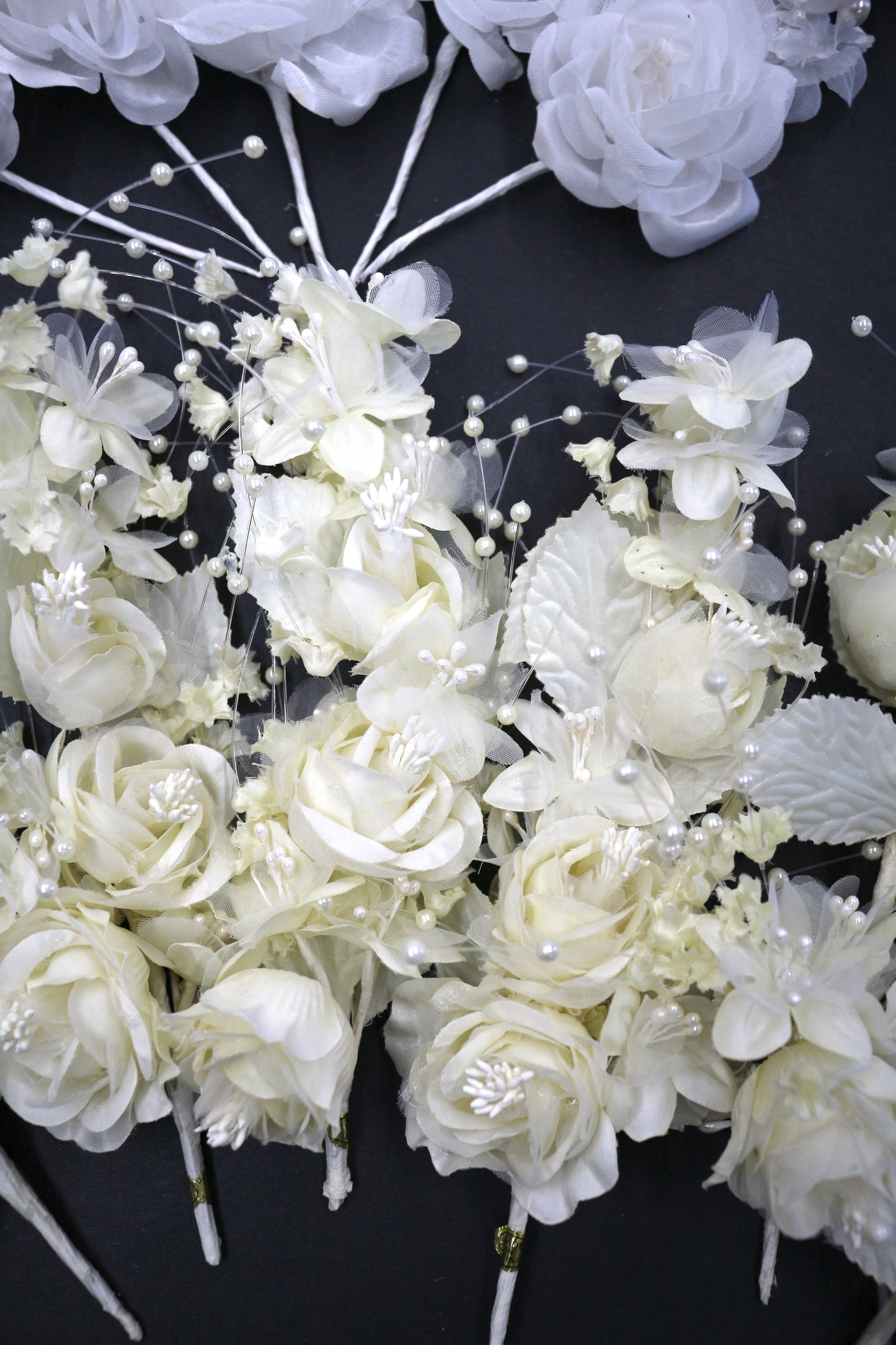 Miniature Silk Flower Bouquets Bundle, Collage Art, Get Crafty