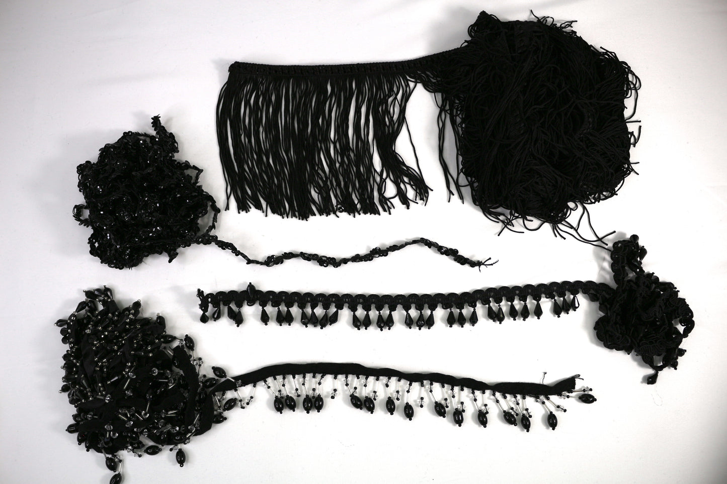 Black Sewing Trim Bundle, Junk Journal Trims, Memory Keeping Trims