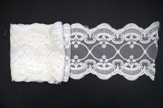 7" White Lace Sewing Trim 2.75 yds