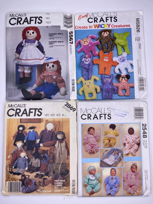 McCalls 5567, McCalls 5826, McCalls 2869, McCalls 2548 Sewing Patterns