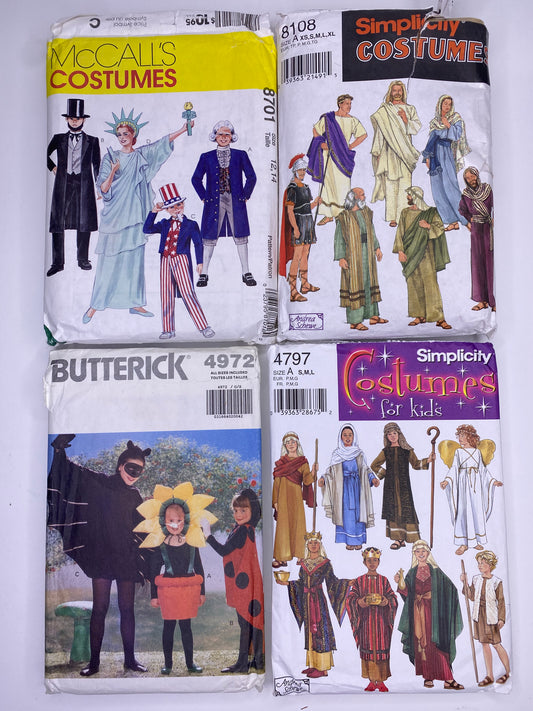 McCall's 8701, Simplicity 8108, Butterick 4972, Simplicity 4797 Sewing Pattern PK052