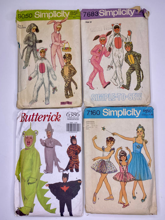 Simplicity 9050, Simplicity 7683, Butterick 6386, Simplicity 7160 Sewing Pattern PK053