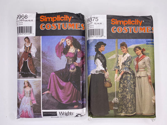 Simplicity 9966 Dress Costume Pattern , Simplicity 8375 Victorian Dress Sewing Pattern PK055