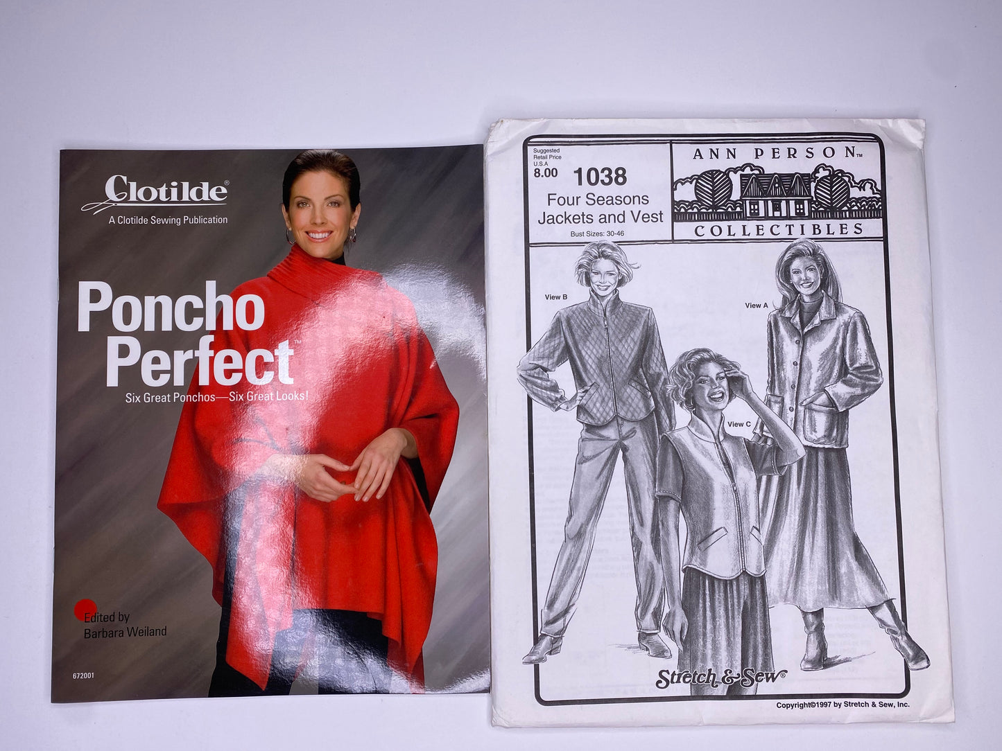 Poncho Perfect 672001, Ann Pearson Collectibles #1038 Sewing Pattern PK079
