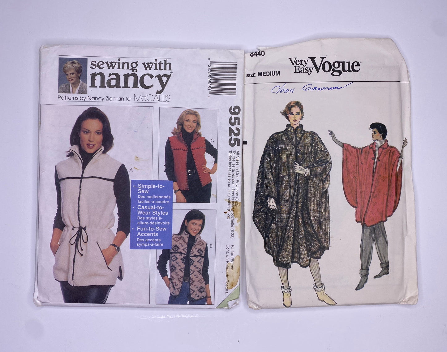 Sewing with Nancy 9525, Vogue 8440 Sewing Pattern PK083