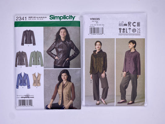 Simplicity 2341 Pant & Shirt Sewing Pattern, Vogue V9035 Sewing Pattern PK093