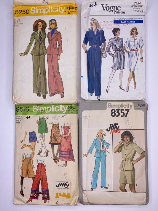 Simplicity 5250, Vogue 7454, Simplicity 9516, Simplicity 8357 Sewing Pattern PK101